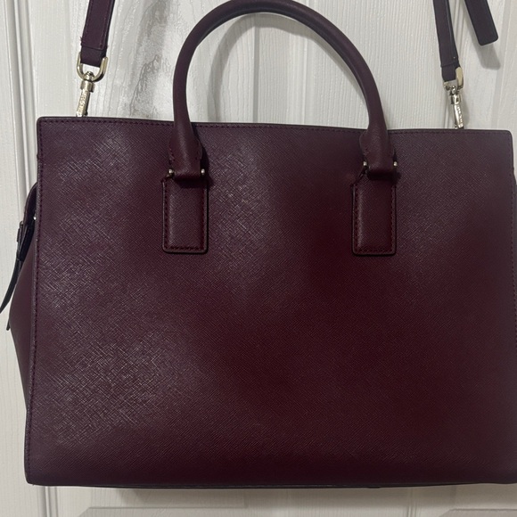 Kate Spade Cameron Street Candace Burgandy Saffiano leatherSatchel Bag - Picture 4 of 13